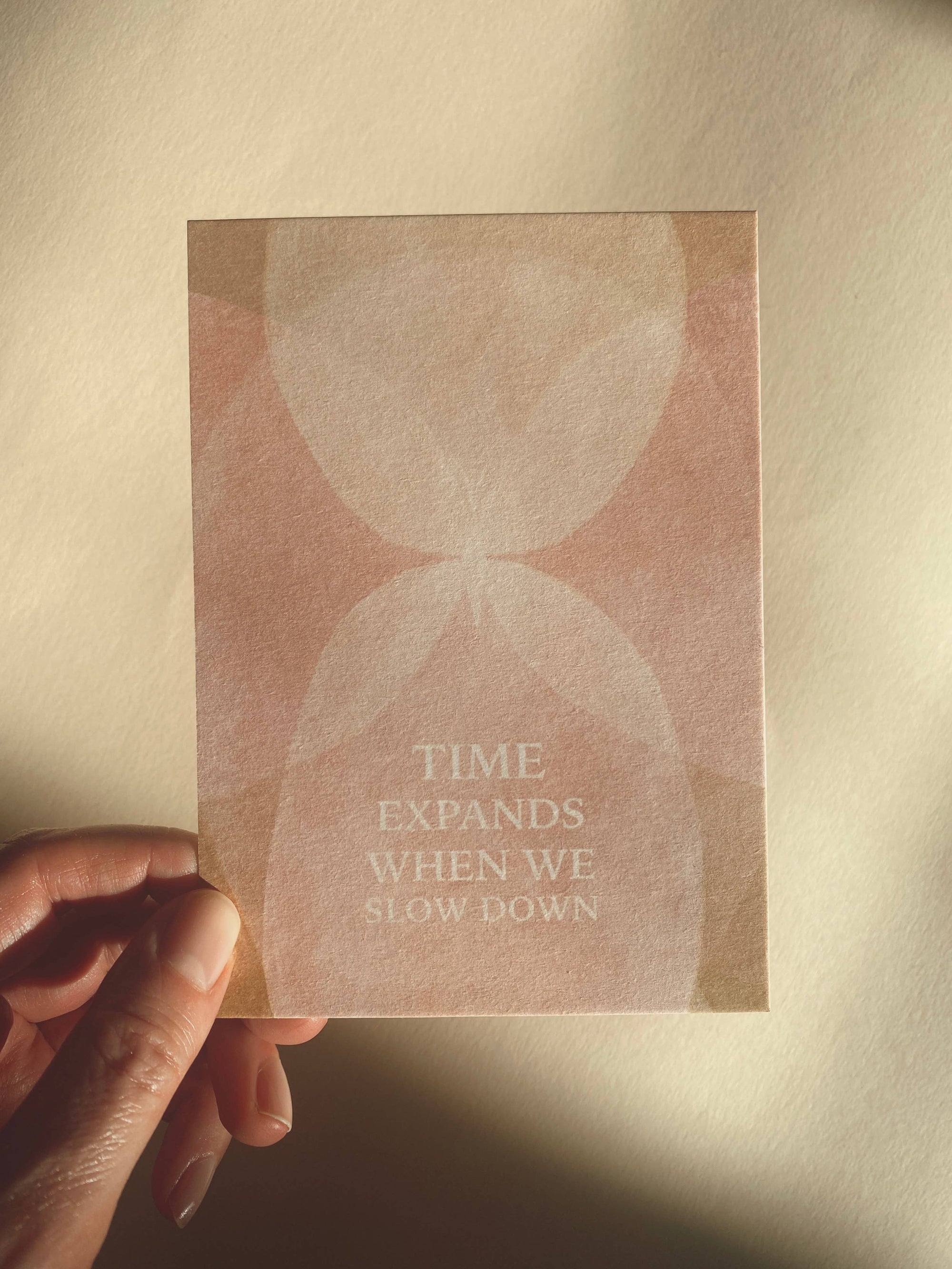 Anna Cosma TIME EXPANDS WHEN WE SLOW DOWN - POSTCARD - BUTTERFLY
