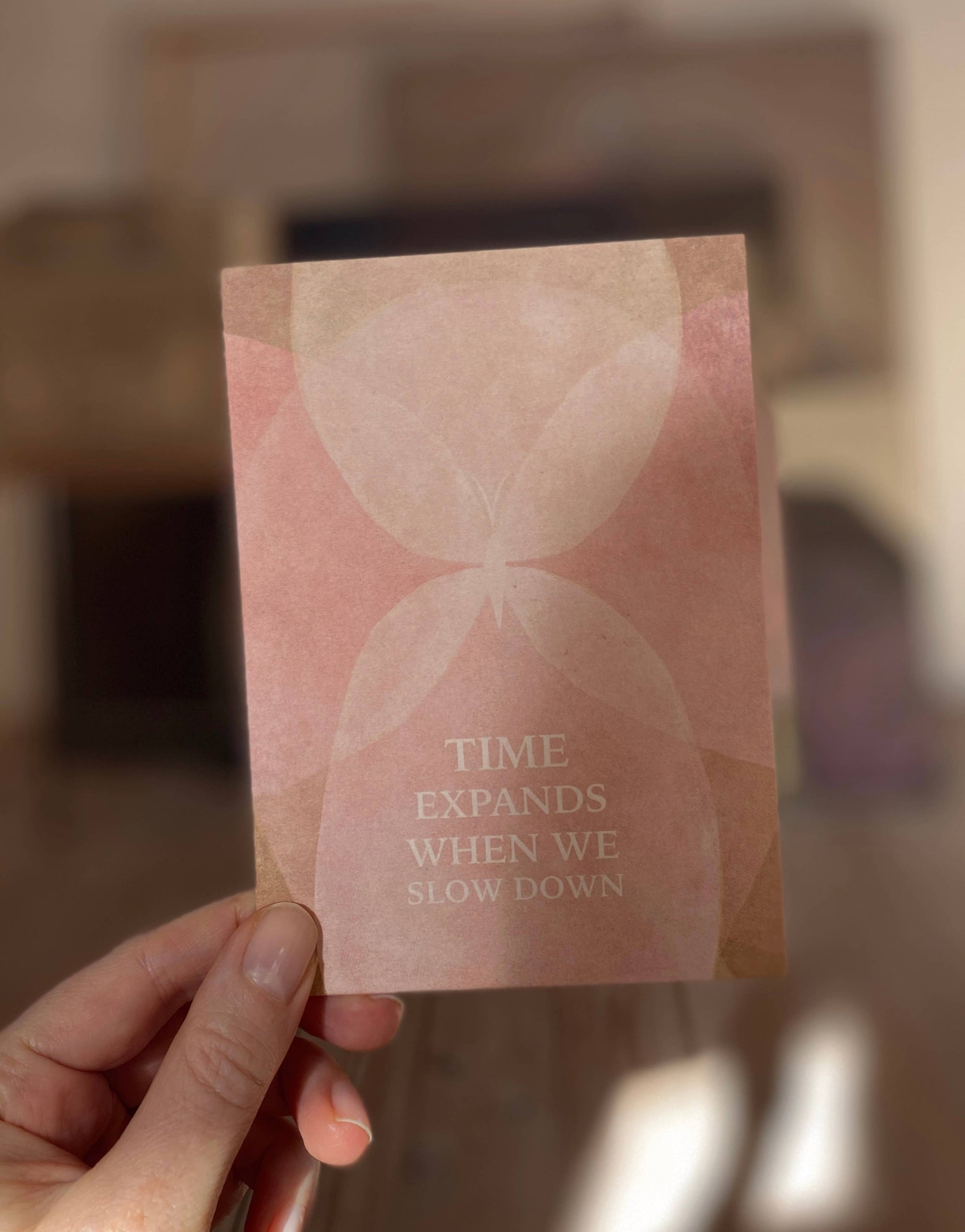 Anna Cosma TIME EXPANDS WHEN WE SLOW DOWN - POSTCARD - BUTTERFLY