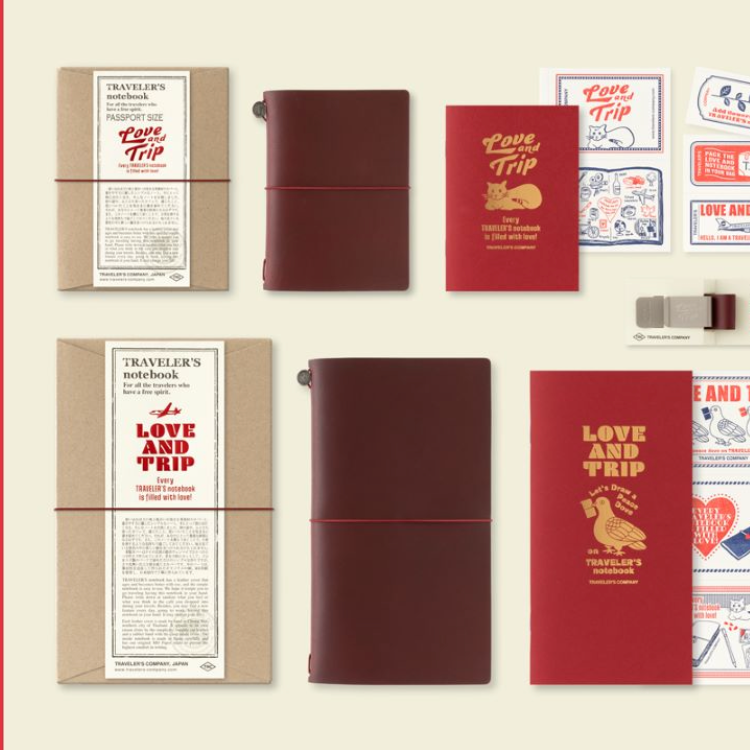 Traveler&#39;s Company Japan Notebook TRAVELER&#39;S NOTEBOOK: LOVE AND TRIP Notebook