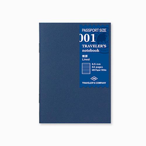 Traveler&#39;s Company Japan Midori Traveler&#39;s Notebook Refills 001 Traveler&#39;s Notebook Passport  - Refill - Lined Notebook