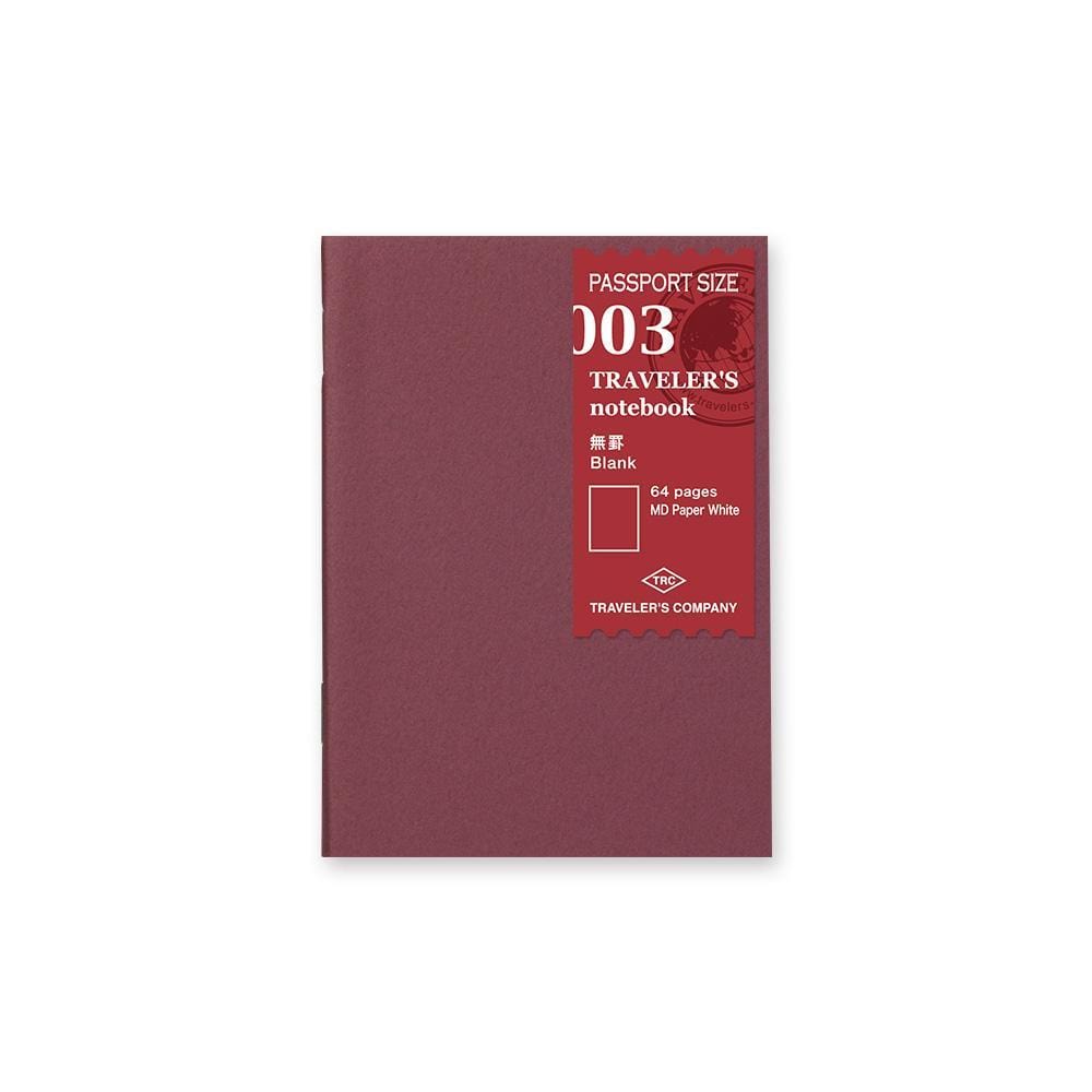 Traveler's Company Japan Midori Traveler's Notebook Refills 003 Traveler's Notebook Passport  - Refill - Blank Notebook