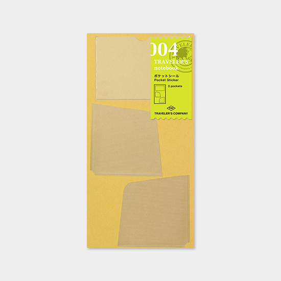 Traveler's Company Japan Midori Traveler's Notebook Refills 004 Traveler's Notebook Regular  - Pocket Sticker