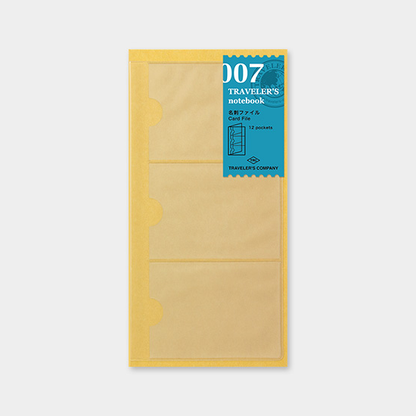 Traveler's Company Japan Midori Traveler's Notebook Refills 007 Traveler's Notebook Regular  - Refill - Card File