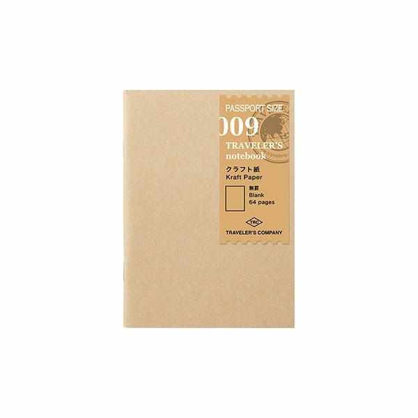 Traveler's Company Japan Midori Traveler's Notebook Refills 009 Traveler's Notebook Passport - Refill - Kraft Paper Notebook