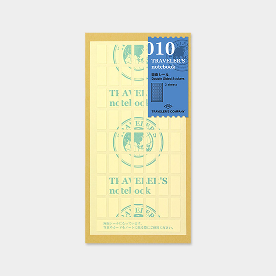 Traveler&#39;s Company Japan Midori Traveler&#39;s Notebook Refills 010 Traveler&#39;s Notebook Regular  - Refill - Double Sided Sticker