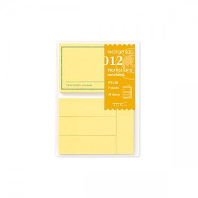 Traveler&#39;s Company Japan Midori Traveler&#39;s Notebook Refills 012 Traveler&#39;s Notebook Passport  - Refill - Post It Pack