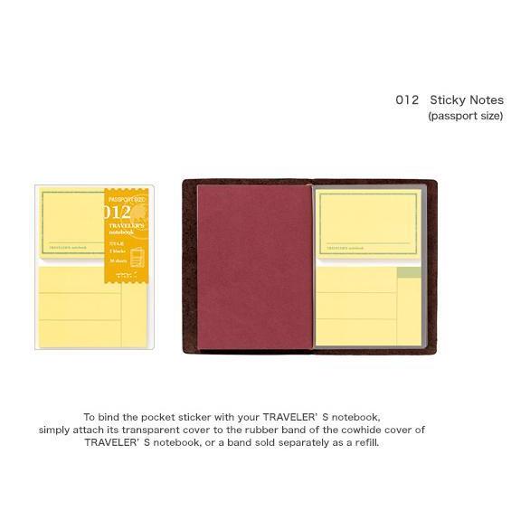 Traveler's Company Japan Midori Traveler's Notebook Refills 012 Traveler's Notebook Passport  - Refill - Post It Pack