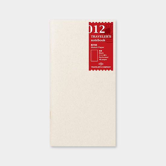 Traveler&#39;s Company Japan Midori Traveler&#39;s Notebook Refills 012 Traveler&#39;s Notebook Regular  - Refill - Sketch Notebook