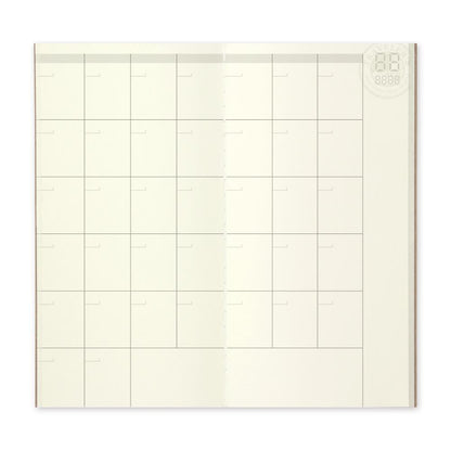 Traveler's Company Japan Midori Traveler's Notebook Refills 017 Traveler's Notebook Regular - Refill - Monthly Planner Diary Notebook