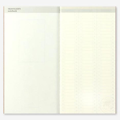 Traveler's Company Japan Midori Traveler's Notebook Refills 018 Traveler's Notebook Regular - Refill - Weekly Planner Diary Notebook