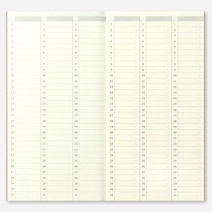 Traveler's Company Japan Midori Traveler's Notebook Refills 018 Traveler's Notebook Regular - Refill - Weekly Planner Diary Notebook
