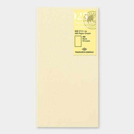 Traveler&#39;s Company Japan Midori Traveler&#39;s Notebook Refills 025 Traveler&#39;s Notebook Regular - Refill - MD Paper Cream Notebook