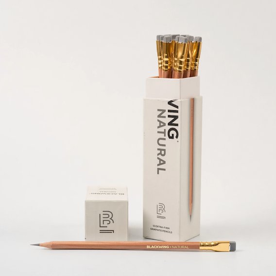 Blackwing Pencils Blackwing Natural: Extra-Firm Graphite Pencils, Box of 12