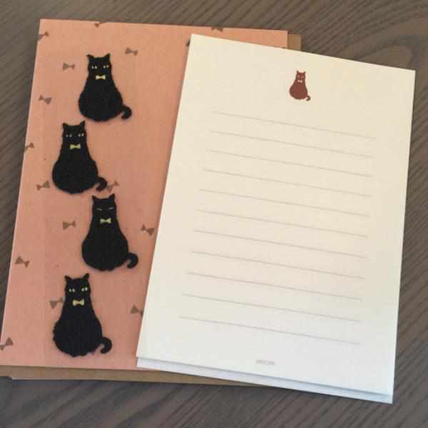 Midori Stationery Cat Letter Paper &amp; Envelopes Stationery