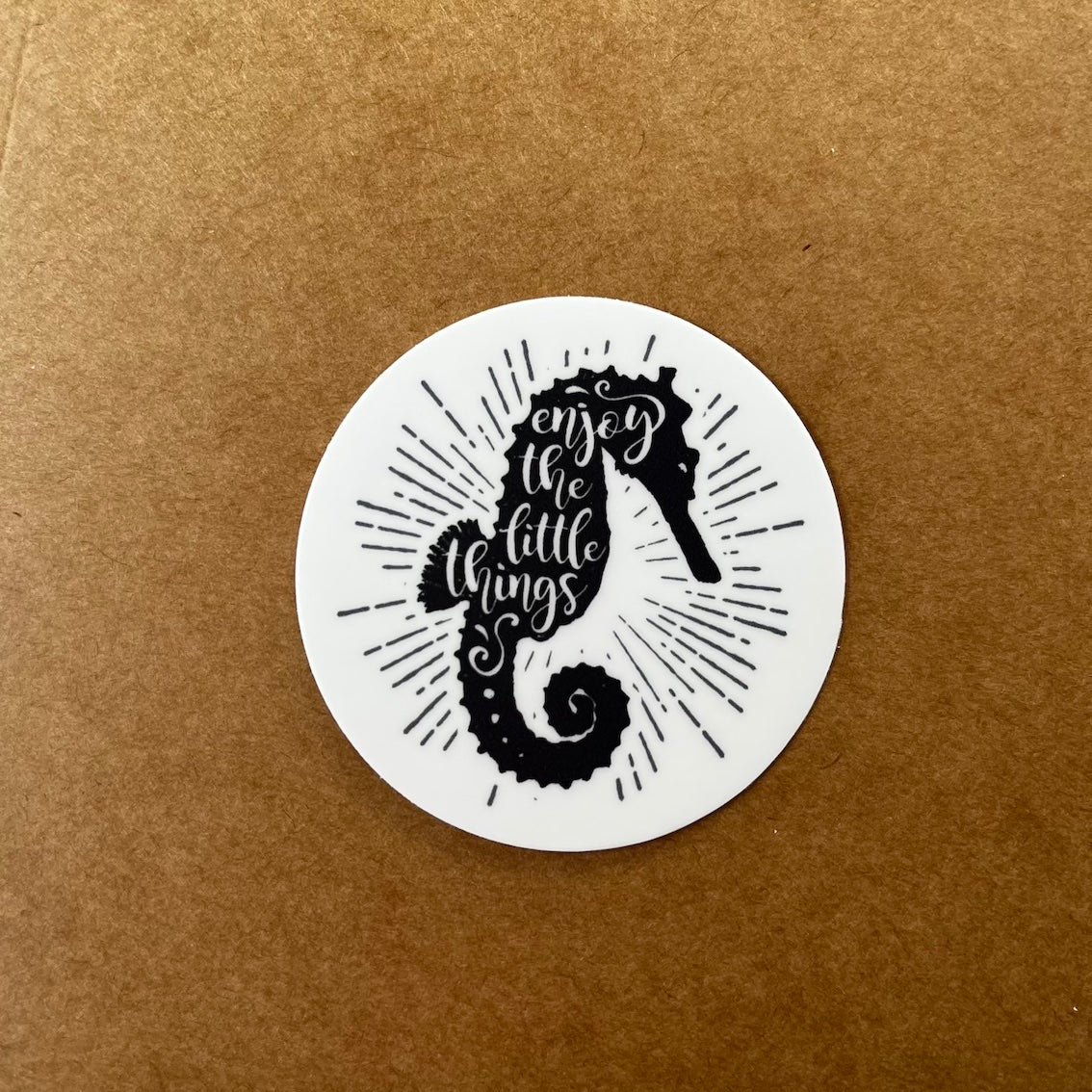 The Paper Seahorse Accessories Enjoy The Little Things Sticker