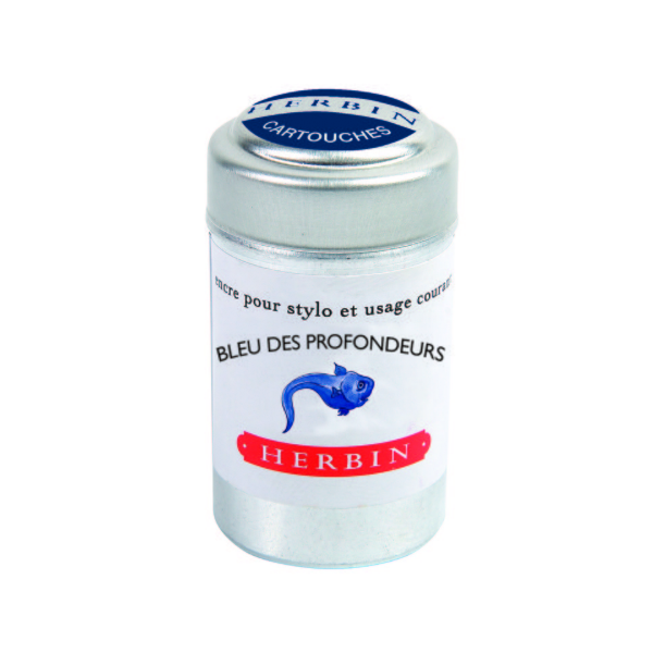 J. Herbin Ink Bleu des Profondeurs J. Herbin Ink Cartridge Tin - 6 in 1 tin