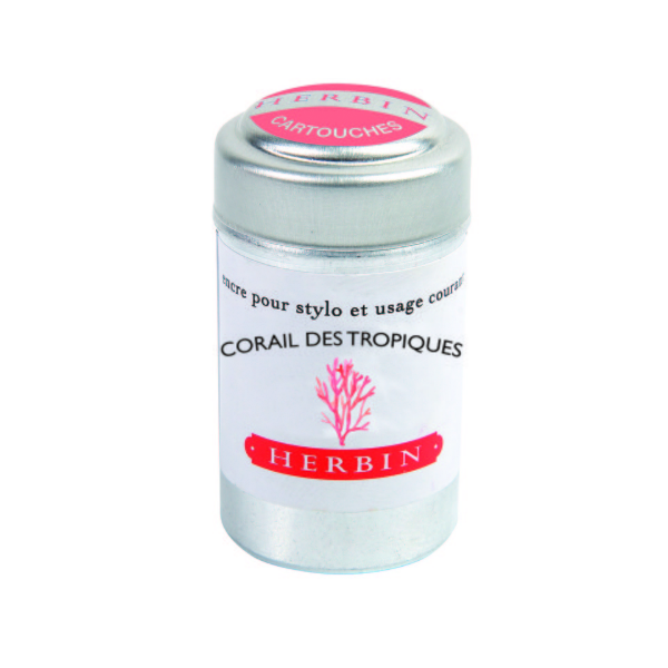 J. Herbin Ink Corail des Tropiques J. Herbin Ink Cartridge Tin - 6 in 1 tin