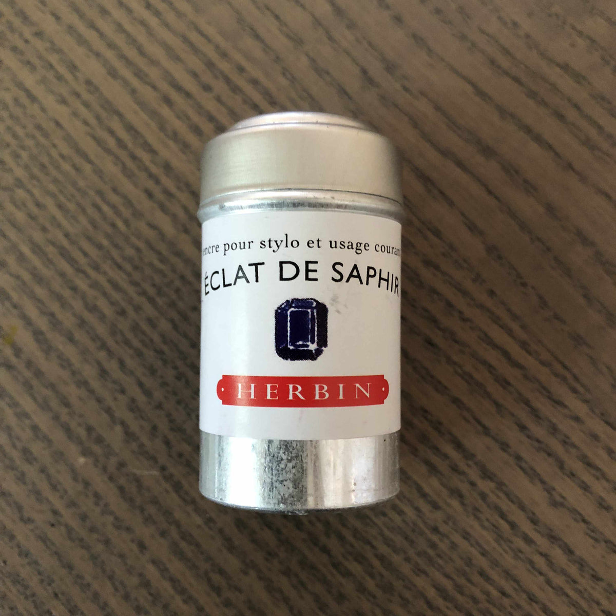 J. Herbin Ink Eclat de Saphir J. Herbin Ink Cartridge Tin - 6 in 1 tin