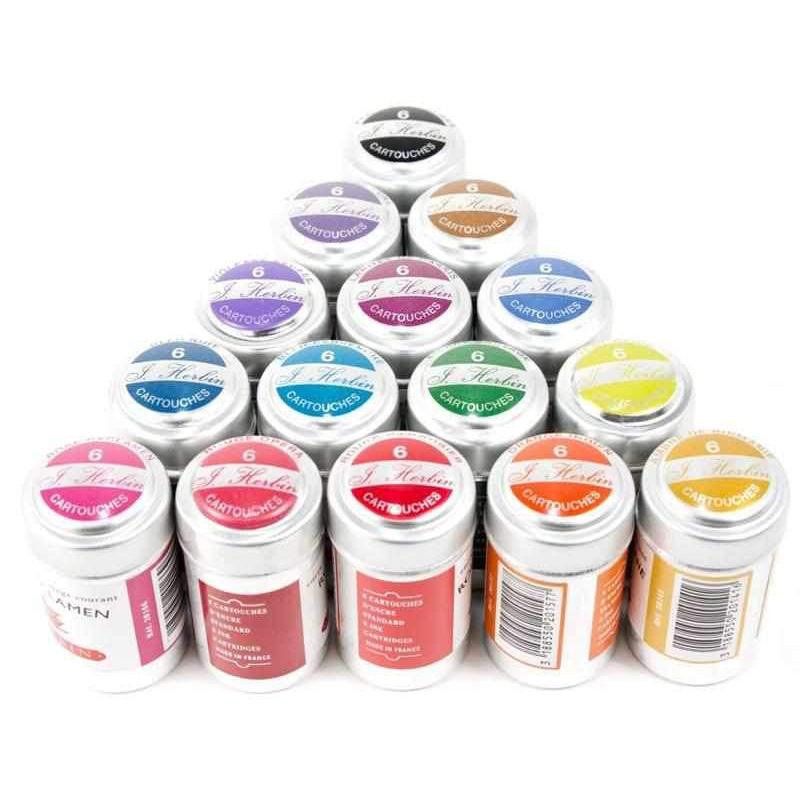 J. Herbin Ink J. Herbin Ink Cartridge Tin - 6 in 1 tin