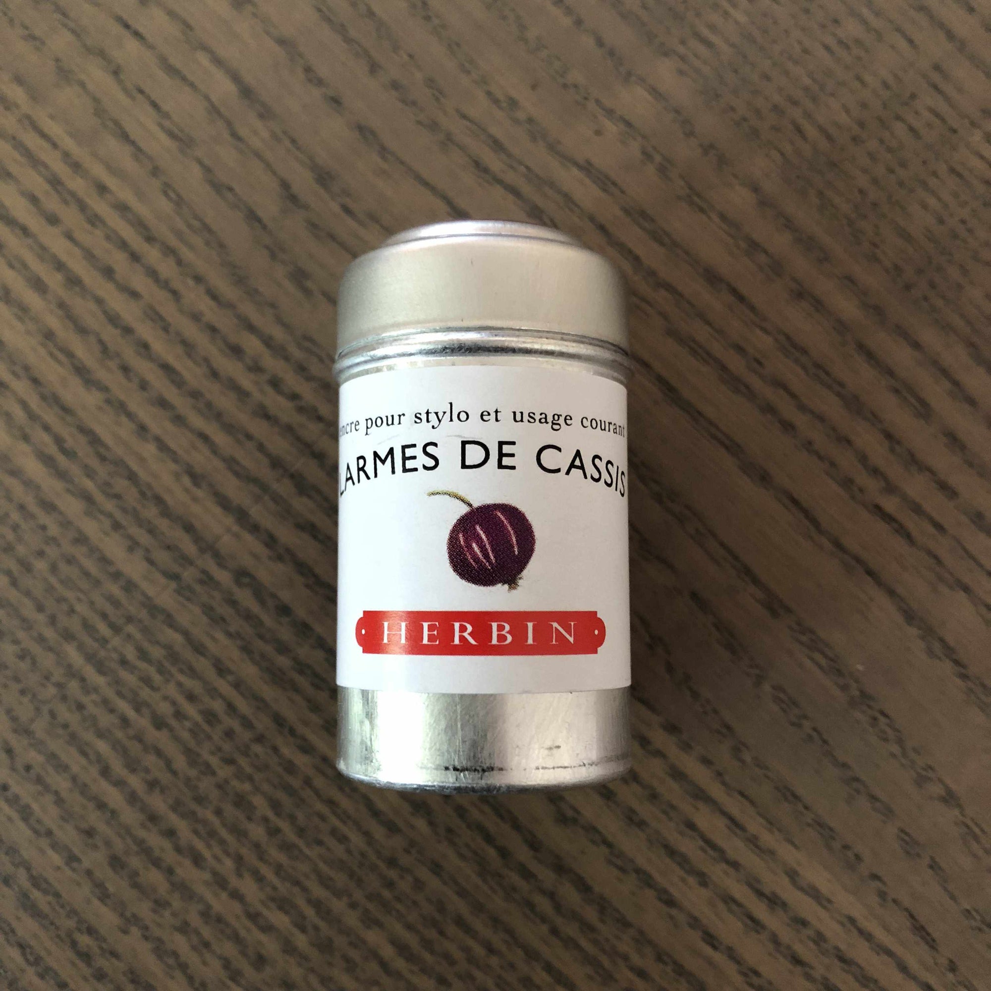 J. Herbin Ink Larmes Cassis J. Herbin Ink Cartridge Tin - 6 in 1 tin