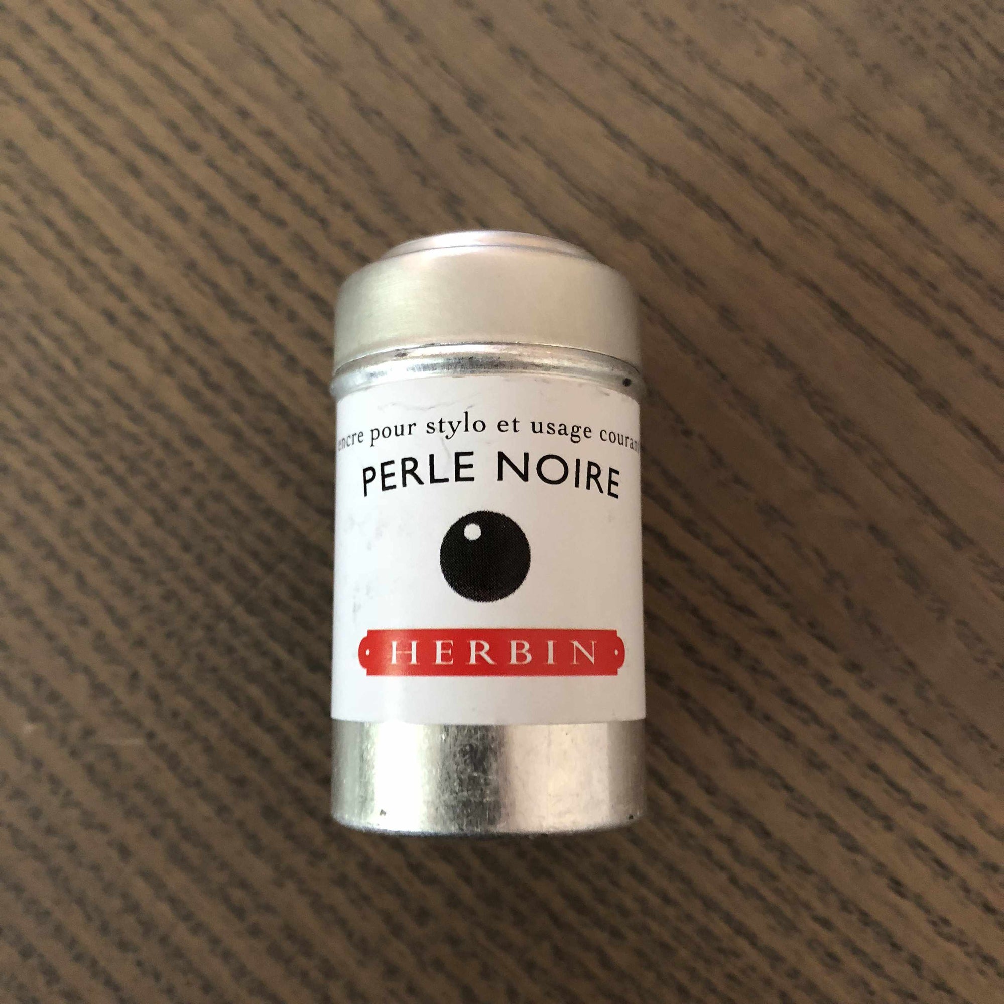 J. Herbin Ink Perle Noir J. Herbin Ink Cartridge Tin - 6 in 1 tin
