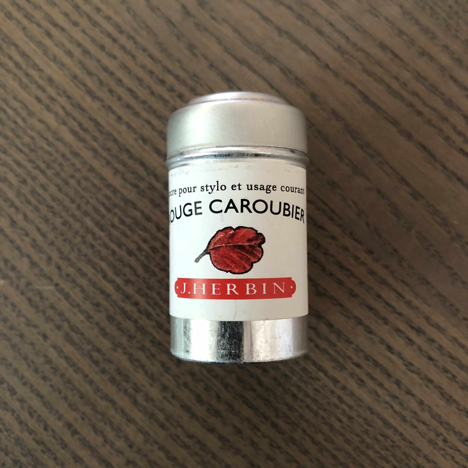 J. Herbin Ink Rouge Caroubie J. Herbin Ink Cartridge Tin - 6 in 1 tin
