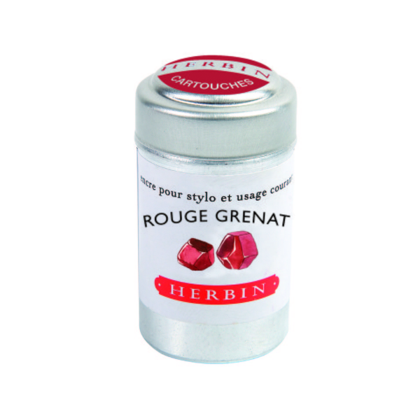 J. Herbin Ink Rouge Grenat J. Herbin Ink Cartridge Tin - 6 in 1 tin