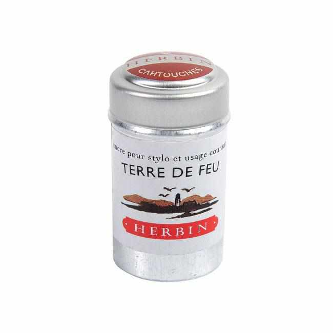 J. Herbin Ink Terre De Feu J. Herbin Ink Cartridge Tin - 6 in 1 tin