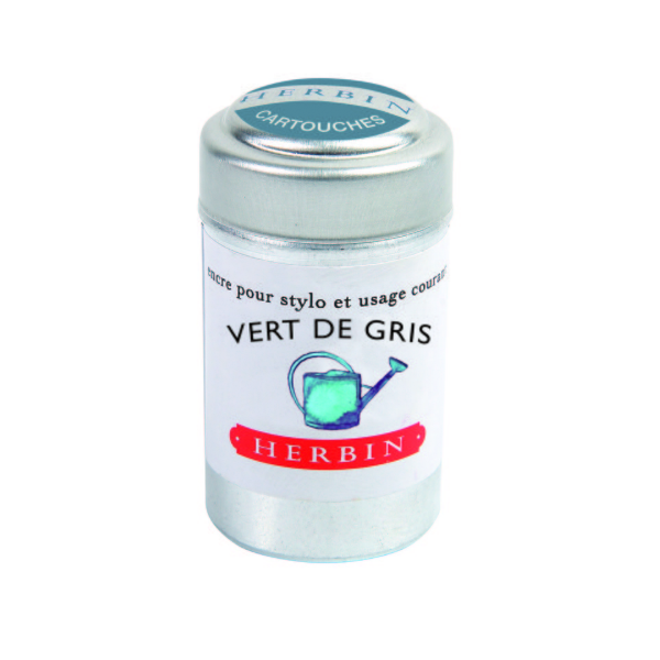 J. Herbin Ink Vert de Gris J. Herbin Ink Cartridge Tin - 6 in 1 tin
