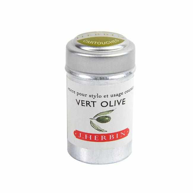 J. Herbin Ink Vert Olive J. Herbin Ink Cartridge Tin - 6 in 1 tin