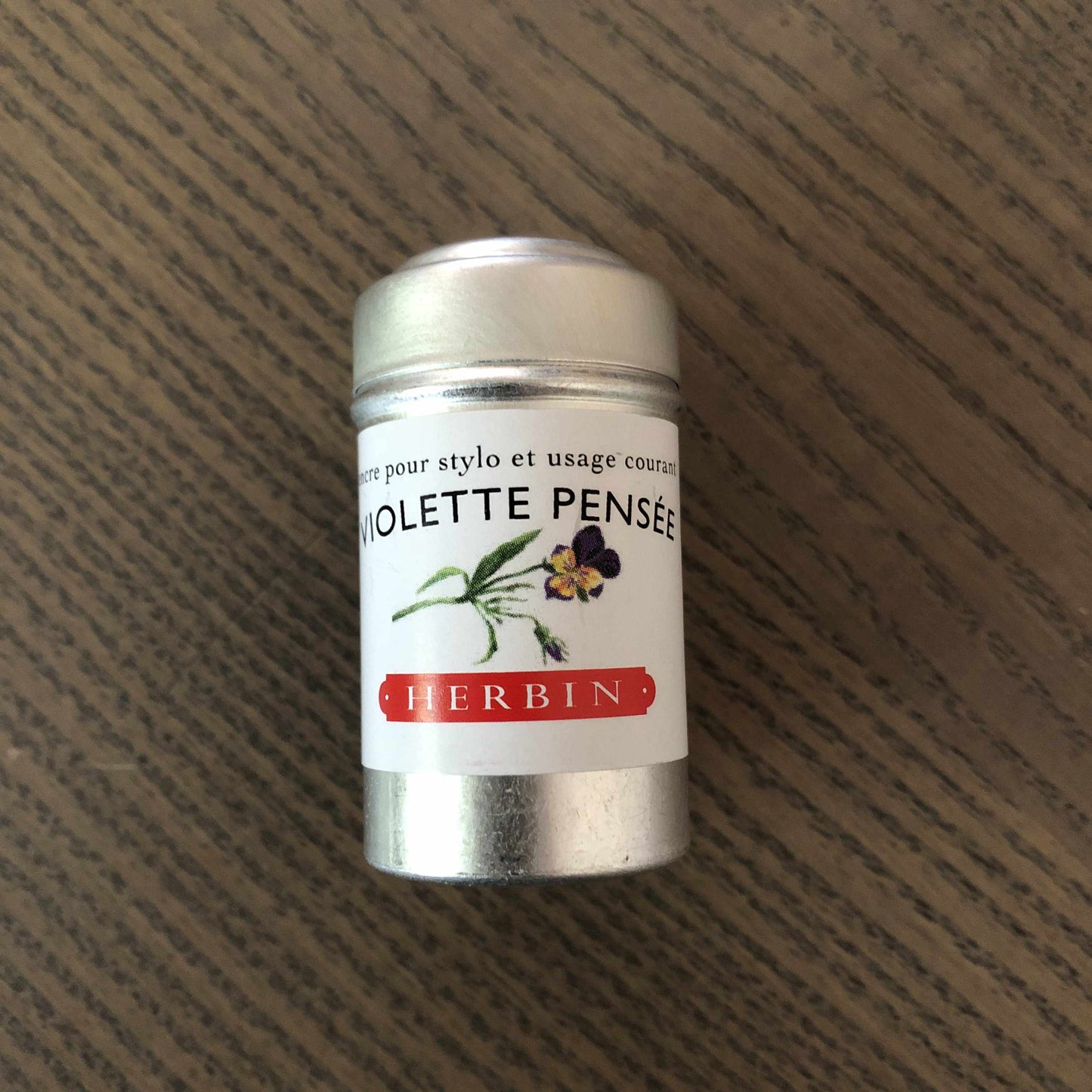 J. Herbin Ink Violette Pense J. Herbin Ink Cartridge Tin - 6 in 1 tin