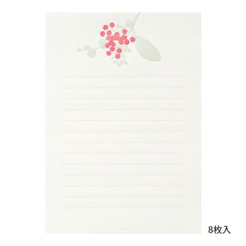 Midori Stationery Letterpress Letter Set - Bouquet Red