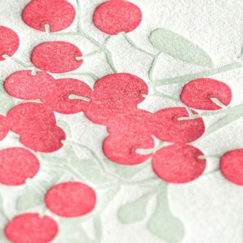 Midori Stationery Letterpress Letter Set - Bouquet Red