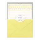 Letterpress Letter Writing Set - Flower Line Yellow
