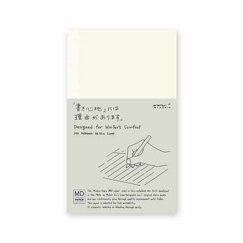Midori Notebook Ruled MD Paper Notebook - B6 Slim English Caption