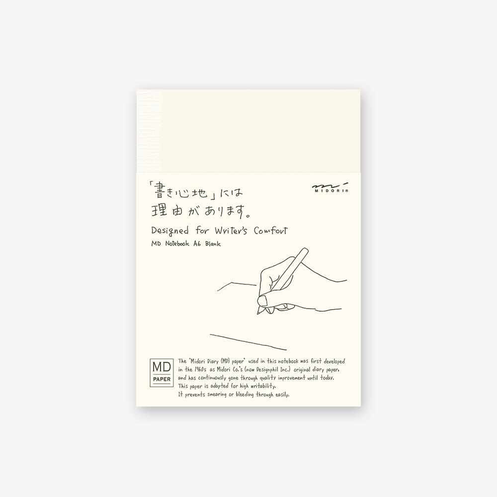 Midori Notebook Plain Paper MD Paper Notebook: Idea Diary - A5 English Caption