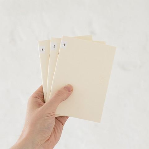 Midori Notebook MD Paper Notebook Light - A6 Blank - Set of 3