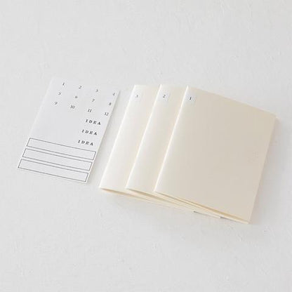 Midori Notebook MD Paper Notebook Light - A6 Grid - Set of 3