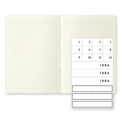 Midori Notebook MD Paper Notebook Light - A6 Grid - Set of 3