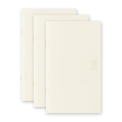 Midori Notebook MD Paper Notebook Light - B6 Slim Blank - Set of 3