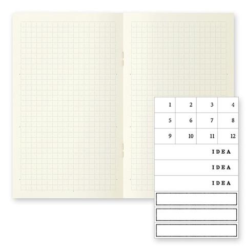 Midori Notebook MD Paper Notebook Light - B6 Slim Grid - Set of 3