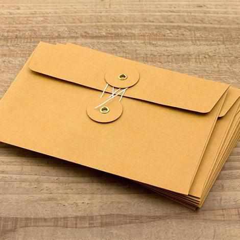 Midori Envelope Midori - Medium Kraft Envelope with String Orange