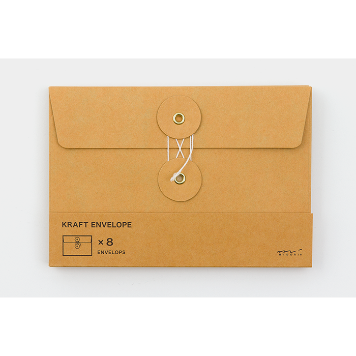Midori Envelope Midori - Medium Kraft Envelope with String Orange