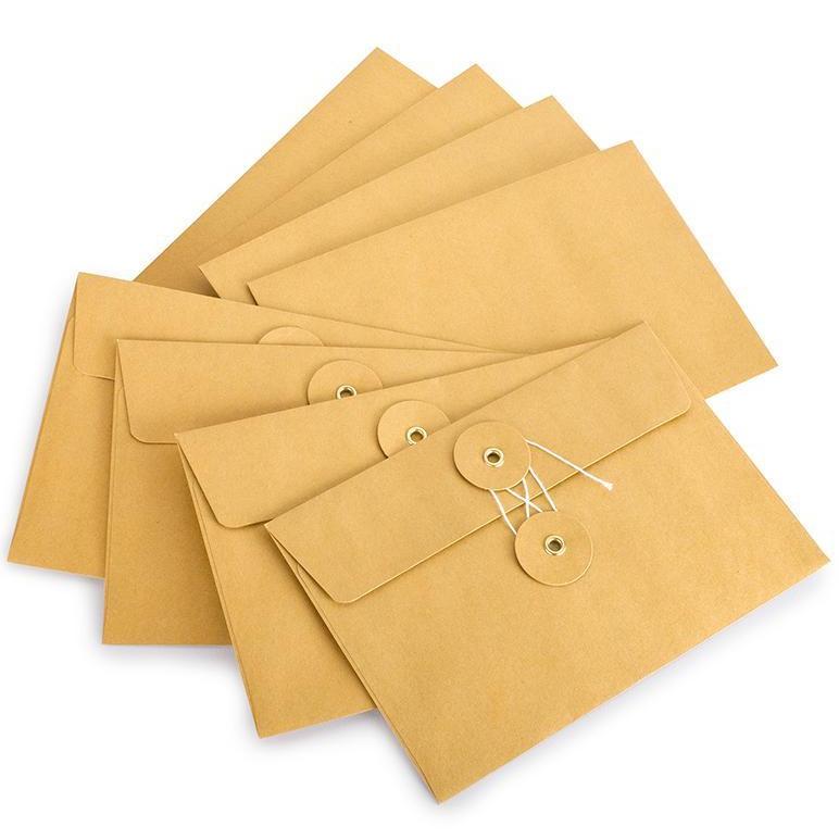 Midori Envelope Midori - Medium Kraft Envelope with String Orange