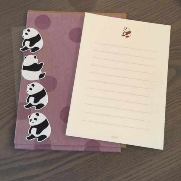 Midori Stationery Panda Letter Paper &amp; Envelopes Stationery