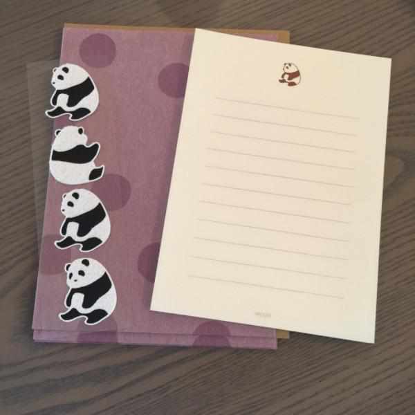 Midori Stationery Panda Letter Paper & Envelopes Stationery
