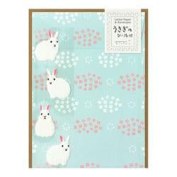 Midori Stationery Rabbit Letter Paper with Envelopes