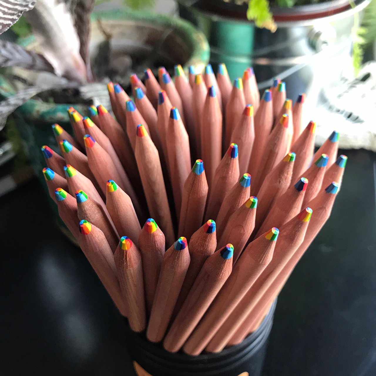 The Paper Seahorse Pencils Rainbow Pencil - 7 Colors in 1 - Natural Wood