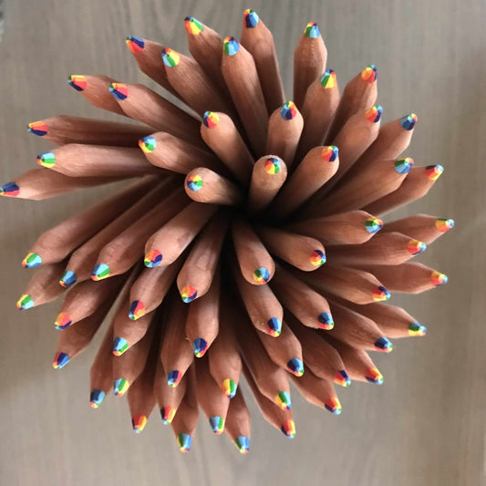 The Paper Seahorse Pencils Rainbow Pencil - 7 Colors in 1 - Natural Wood