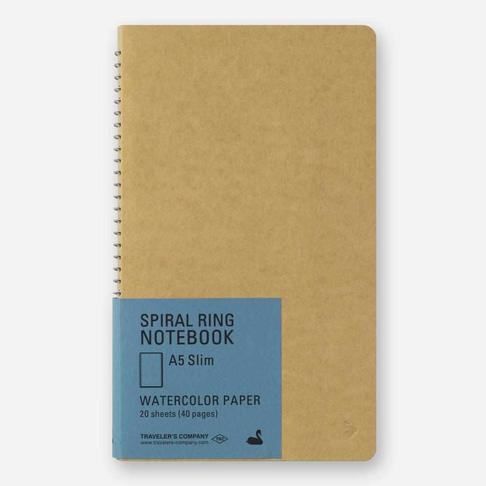 Traveler's Company Japan Notebook Traveler's Company Spiral Ring Notebook - A5 Slim Watercolor Paper